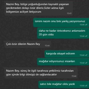 Horoz Lojistik Kargo Sorunu Ve Müşteri Hizmetleri İleri Tarihe Atması