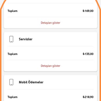 Vodafone Bilgim Dışında Faturama Tutar Yansıttı.