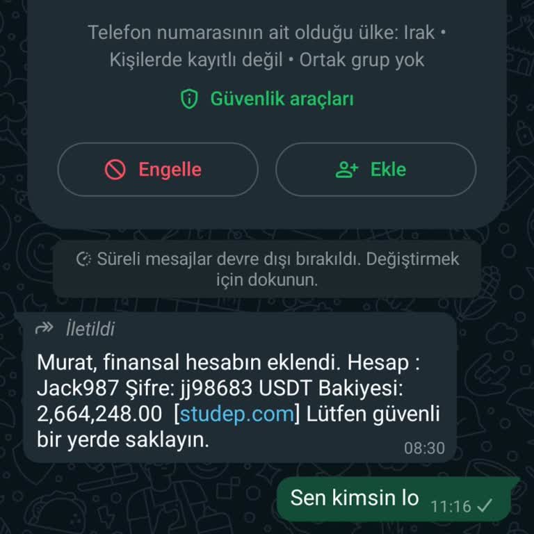 WhatsApp Kişisel Bilgilerimin İzinsiz Kullanımı Hakkında Şikayet
