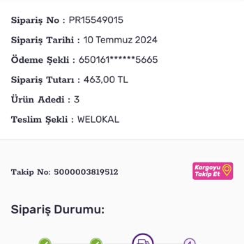 WeLokal Welokal Kargo Teslimi Gecikmesi