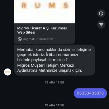 Böcekli Ürün Gönderen Migros