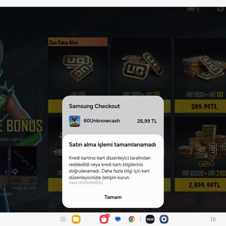 İninal Kart, Kart Düzenleyicinizle İletişime Geçin Hatası Veriyor