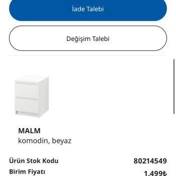 IKEA Eksik Ürün Gönderimi