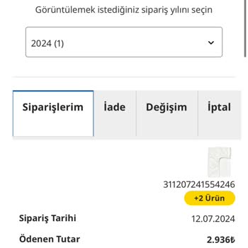 IKEA Eksik Ürün Gönderimi