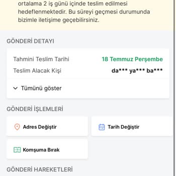 Trendyol Express Dolap Kargomu Getirmiyor