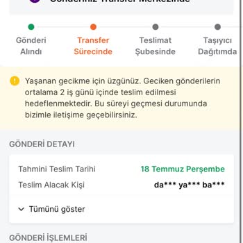 Trendyol Express Dolap Kargomu Getirmiyor