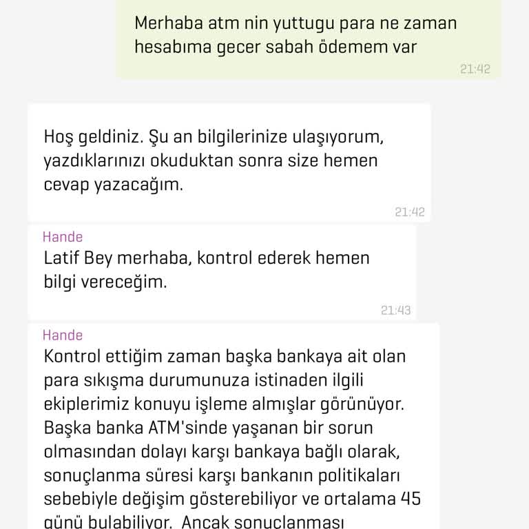 Enpara Para Sıkışması ATM Hesaba Geçmedi