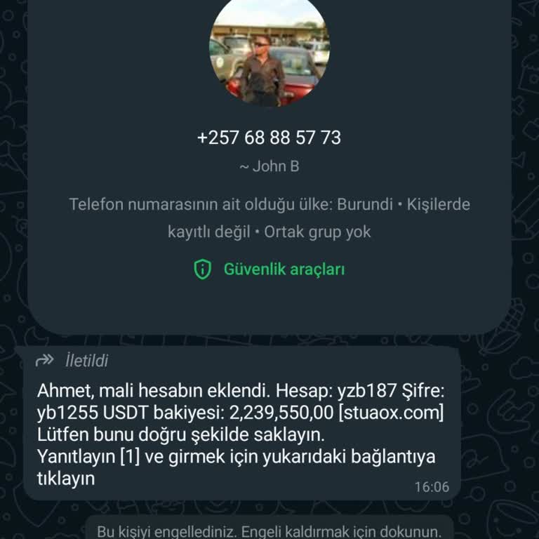 WhatsApp'tan Gelen Saçma Mesaj