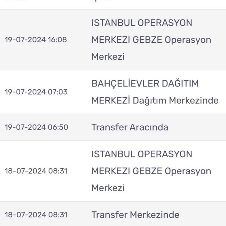 KARGOMsende Kargom Bir Orada Bir Orada Gözüküyor
