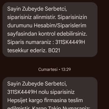 Hepsijet Kargo Firması Siparişimi Teslim Etmedi