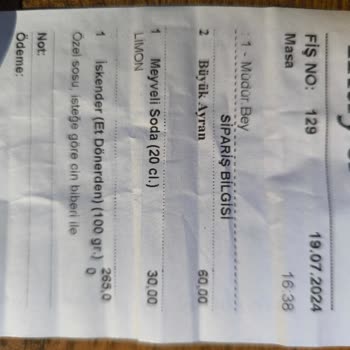 Maydonoz Döner Et İskender Buz Gibiydi Ve Bayattı