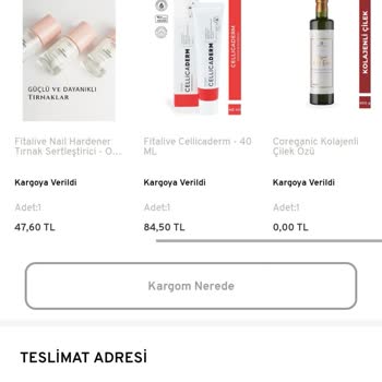 Fitalive Eksil Ürün Açılmış Kargo