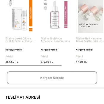 Fitalive Eksil Ürün Açılmış Kargo