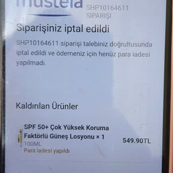 Mustela Para İadesinin Talebi