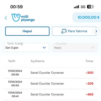 Milli Piyango Uygulaması Sanal Oyun İkramiye Kazancı