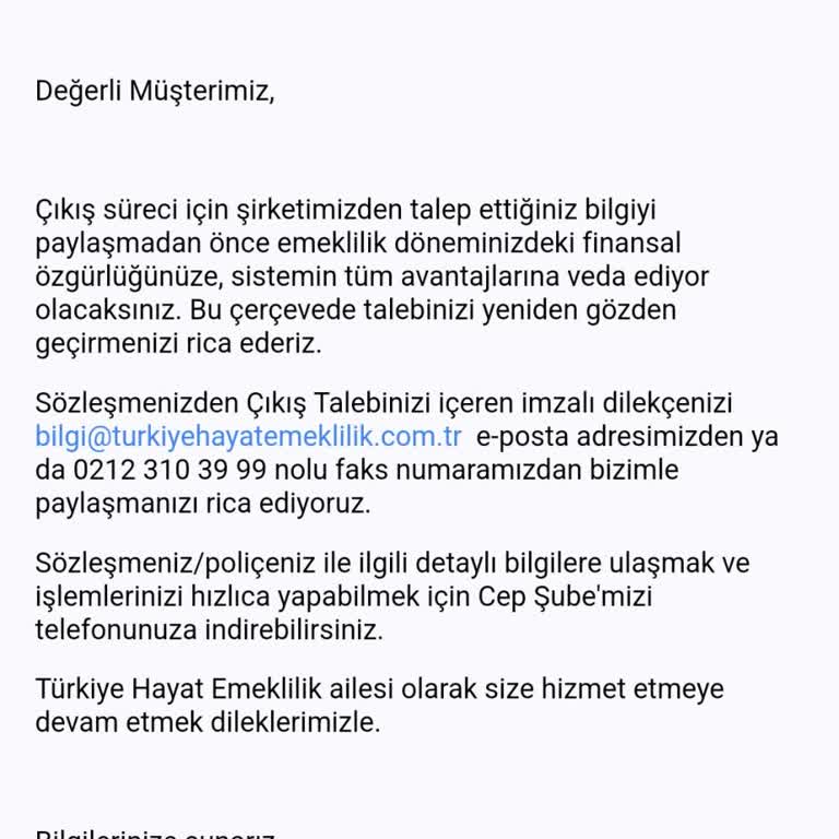 Türkiye Finans BES İptal İşkencesi