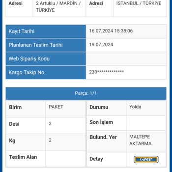 Sürat Kargo Geç Teslimat Ve İlgisizlik