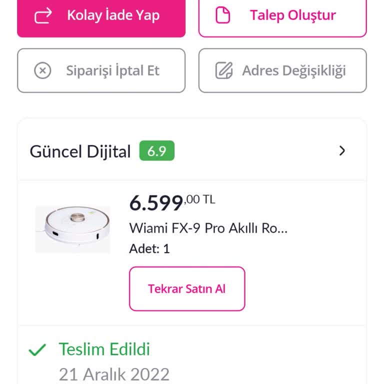 Fxpro Aldığım Robot Süpürgenin Yenisiyle Değişimini İstiyorum