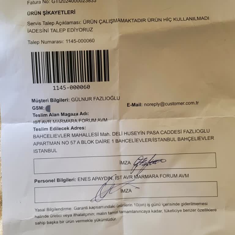 English Home Bozuk Ürün Satıyor Ve İade Yapmıyor