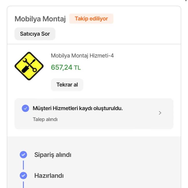 Hepsiburada Montaj Hizmeti Bekletmesi