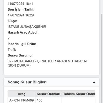 Türkiye Sigorta Kaza Sonrası Kasko Şirketinin Karar Vermemesi Ve Mağduriyet