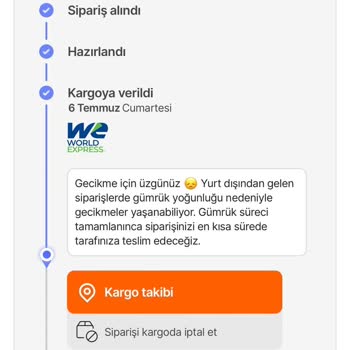 hepsiJET Hepsiburada Gümrük Yoğunluğu Sonrası Teslim Edilmeyen Kargo