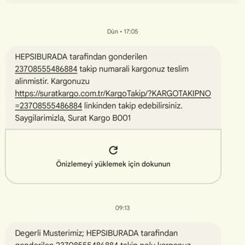 Sürat Kargo Hepsiburada.com Ücret İade Yapılmıyor Kargoda Elimize Ulaşmıyor
