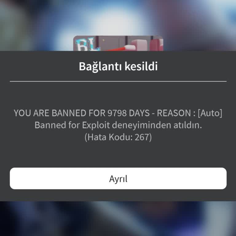 Roblox Boks League Oyunu İçin Haksız Ban Talebi