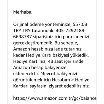 Amazon'un İade Edemediği Para