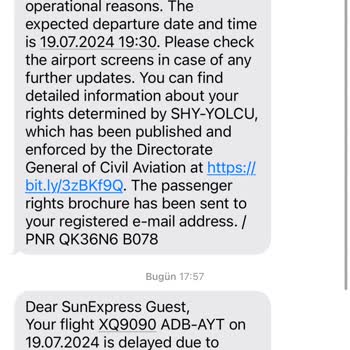 Sunexpress Şikayet Ve İade