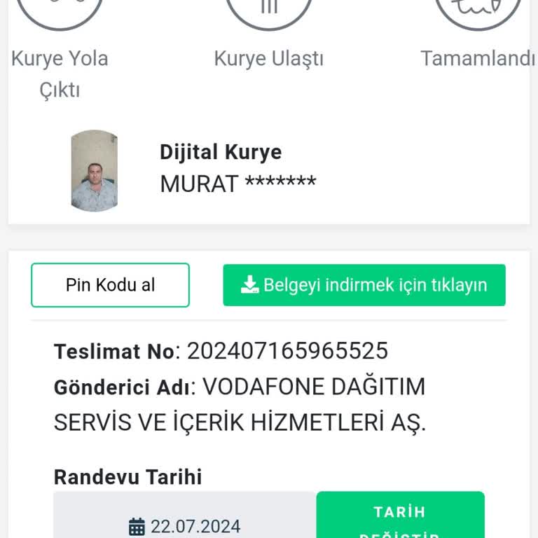 Dijital Kurye Sipariş Teslimat Sorunu