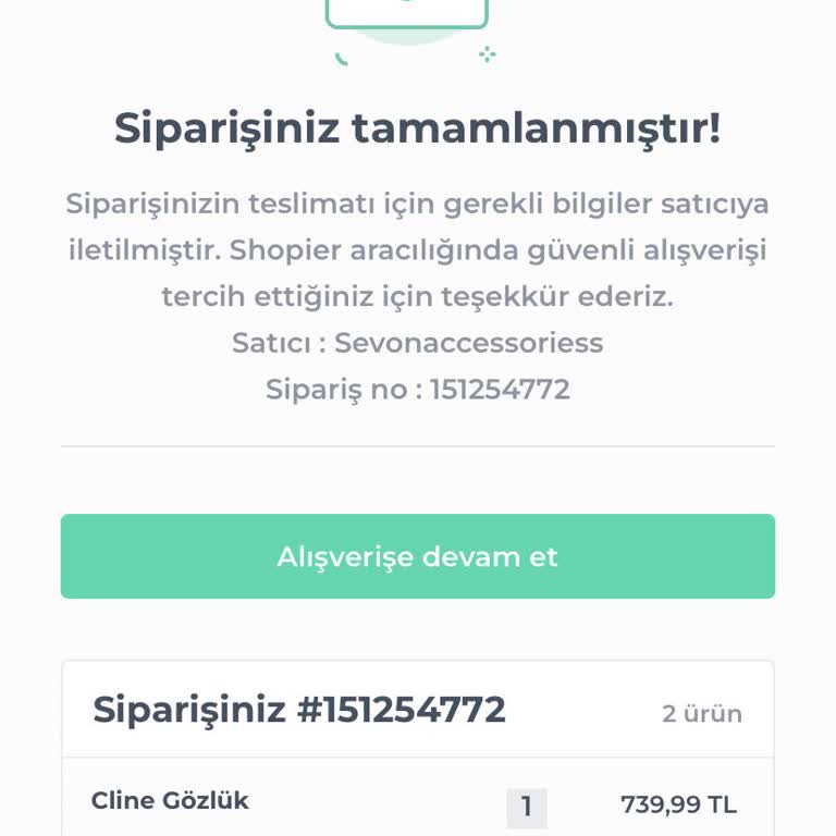 Sevonaccessories (Instagram) Ürün Teslim Edilmedi