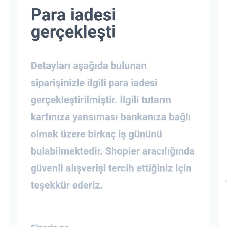 Shopier Para İadesi Gerçekleşmedi