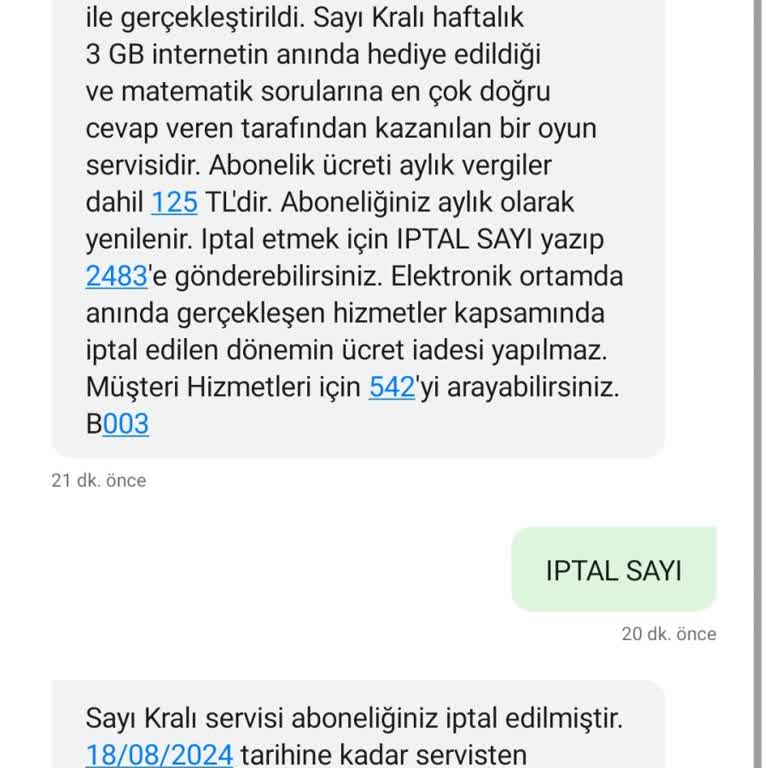 Vodafone Paramı İade Etmiyor.