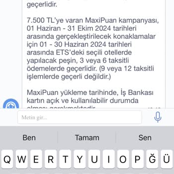 İş Bankası Maksimum Kart Puanlarımı Yatırmıyor