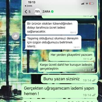 Zara Müşteri Desteği Veremiyor!