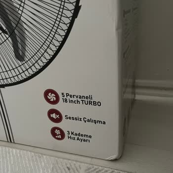 Sinbo Vantilatör Kutusunda Sessiz Çalışma Yazıyor Ancak Aşırı Sesli