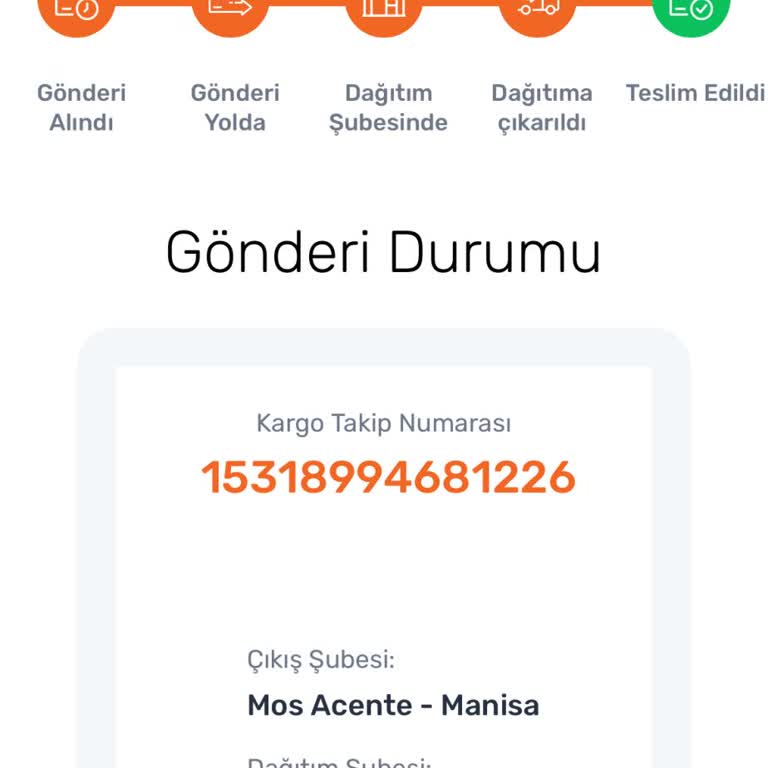 Sürat Kargo Ovacık Mikro Şubesi Kargoyu Başkasına Teslim Etmiş.