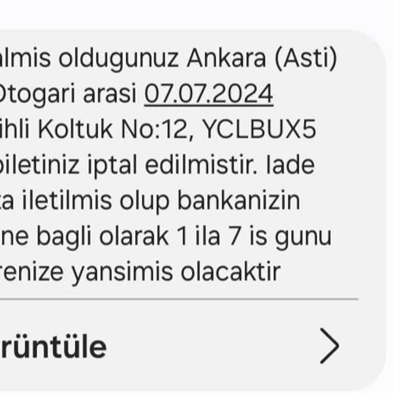 Metro Turizm Bilet İptal Ücreti
