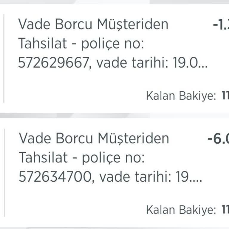 Türkiye Sigorta Konut Vade Borcu Müşteriden Tahsilat