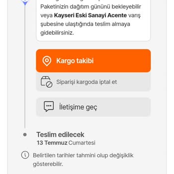 Sürat Kargo Firmasının Ürünü Teslim Etmeyişi