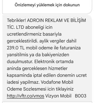 Vodafone Kendiliğinden Olan Abonelik