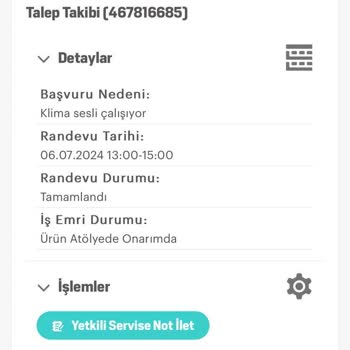 Arçelik Klima Servis Süreci