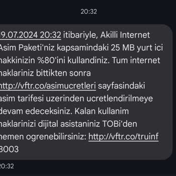 Vodafone Aşım Yapmadığım Halde Gelen Haksız Ücretlenme.