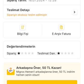 Migros Online Alışverişte Eksik Sipariş Gönderiyor