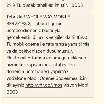 Vizyon Elektronik Para Habersiz Abonelik Ve Haksız Ücretlendirme