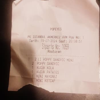 Akmerkez Popeyes Gıda Zehirlenmesi Almış Olduğum Ürünler Kokmuştu