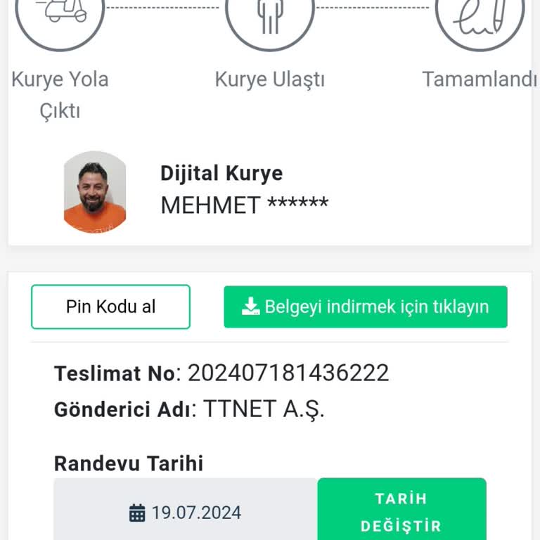 Türk Telekom Dijital Kurye Randevu Gününe Uyumayıp Gelmedi.