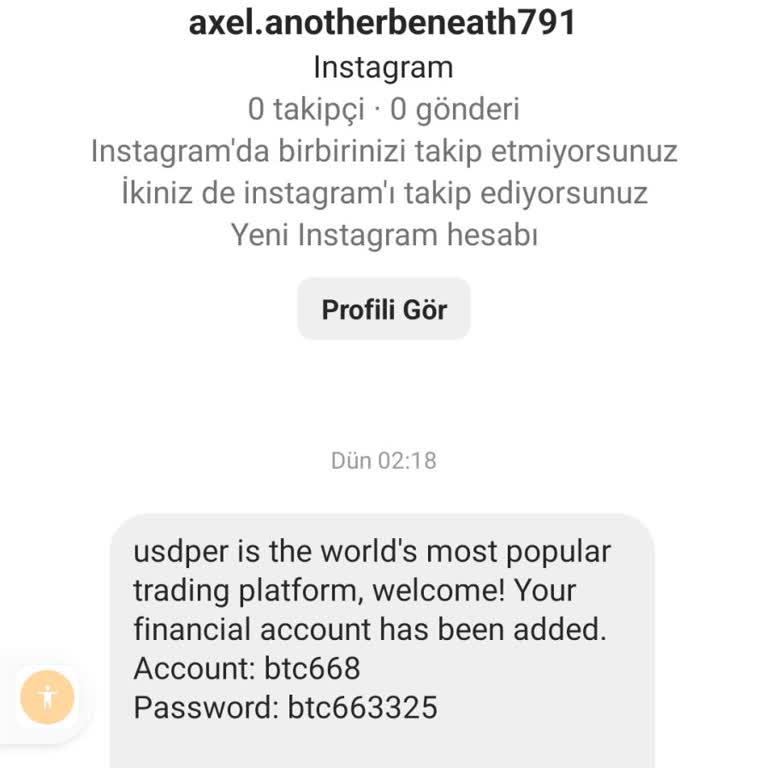 Usdper.com Instagram'da Bilgim Dışında Açılan Hesap