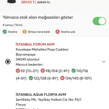 H&M Online Stok Bilgisi Yanıltıcı Çıktı
